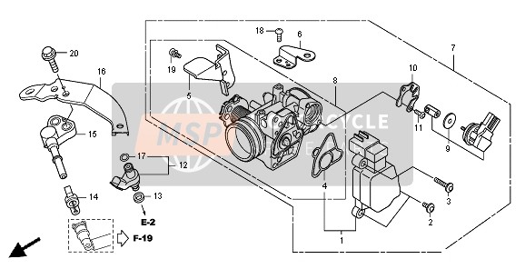 Honda SH300AR 2008 THROTTLE BODY for a 2008 Honda SH300AR